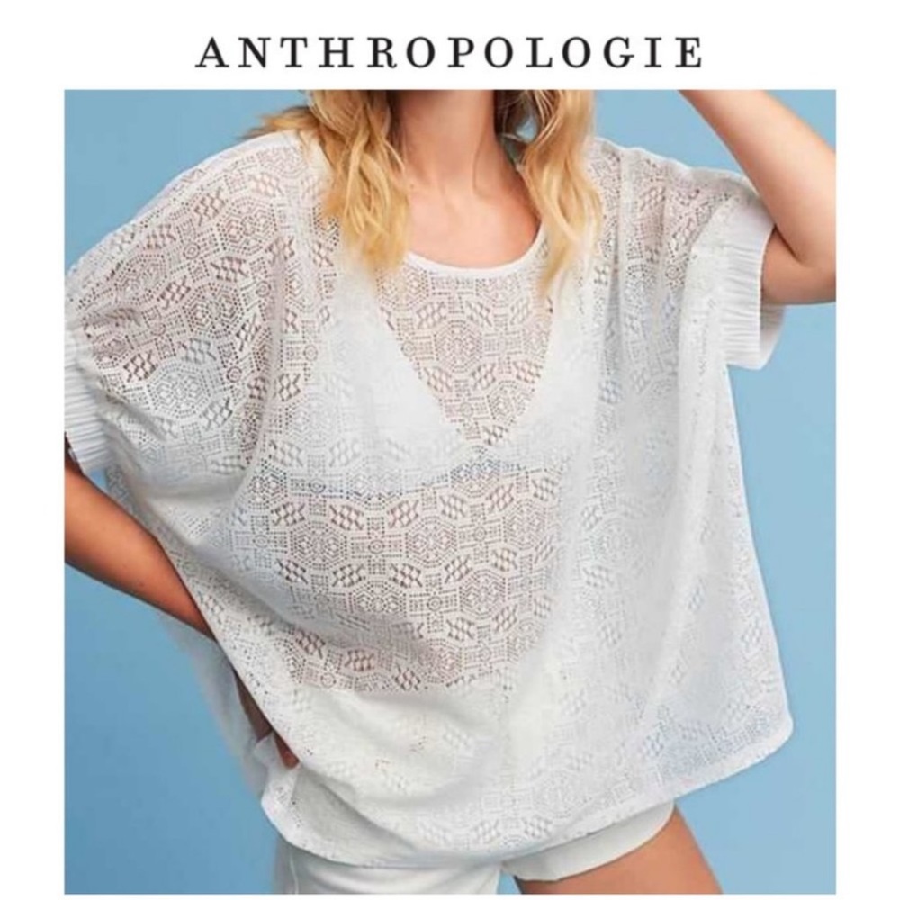 Anthro Akemi + Kin Bratton Crochet Lace Top